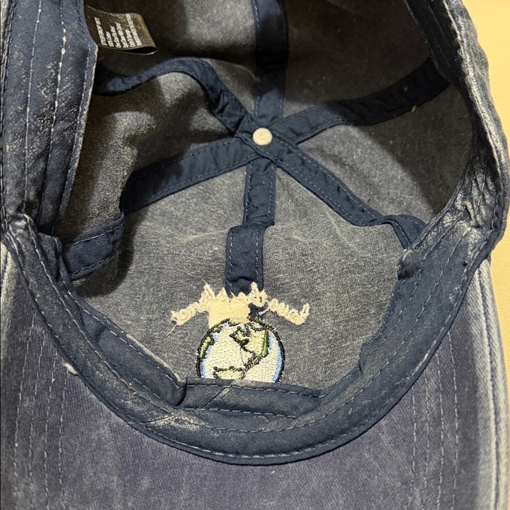 Adult Blue Earth Embroidered “Love The Planet” Cap Hat. OSFA - Picture 9 of 10